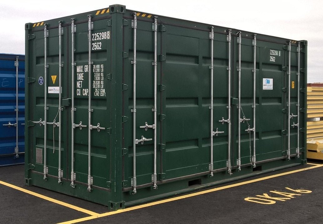 20’ insulated hazardous waste containers, side opening