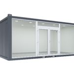 6×3.2m Glass Container, 1 glass wall