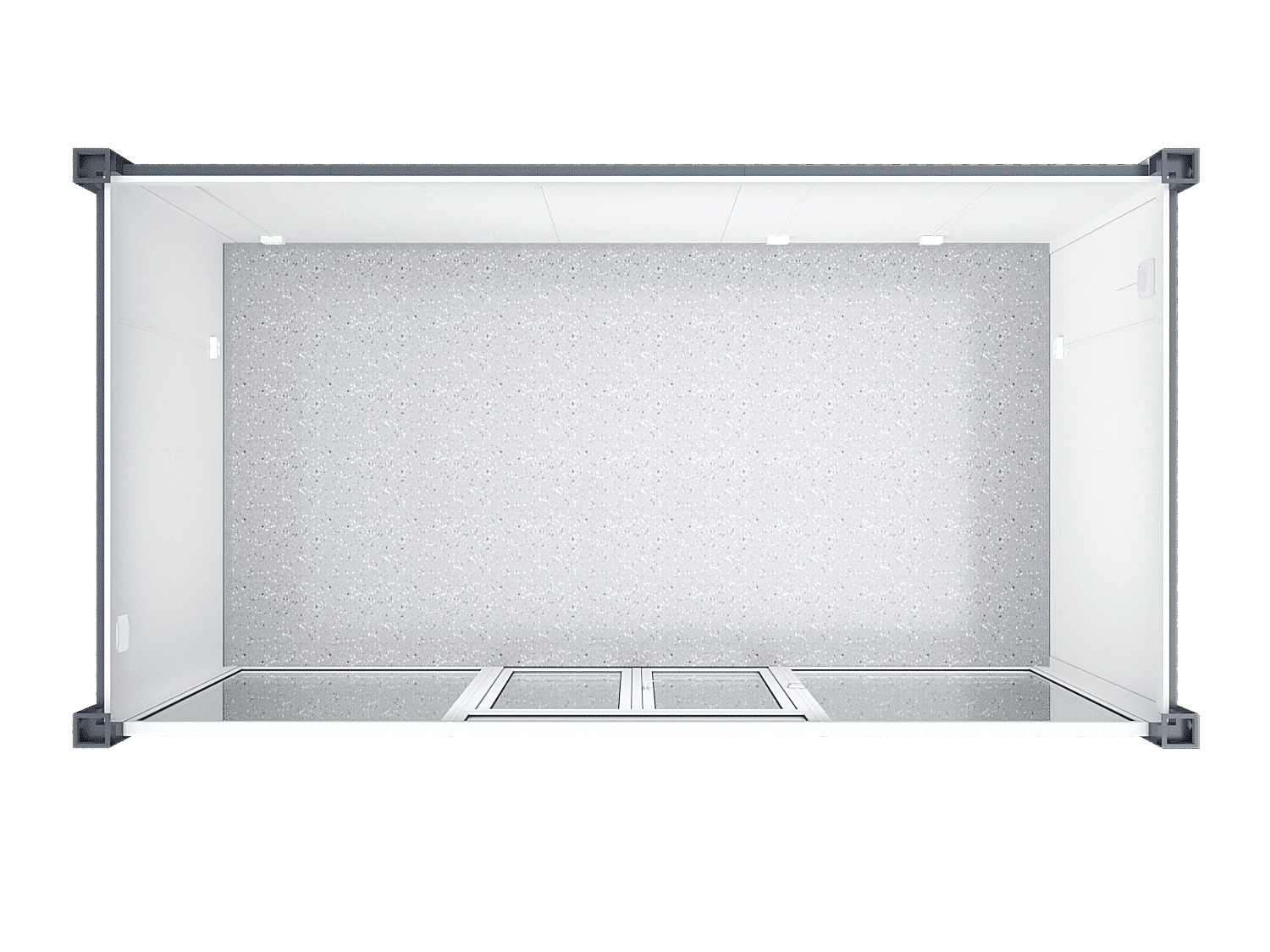 6×3.2m Glass Container, 1 glass wall